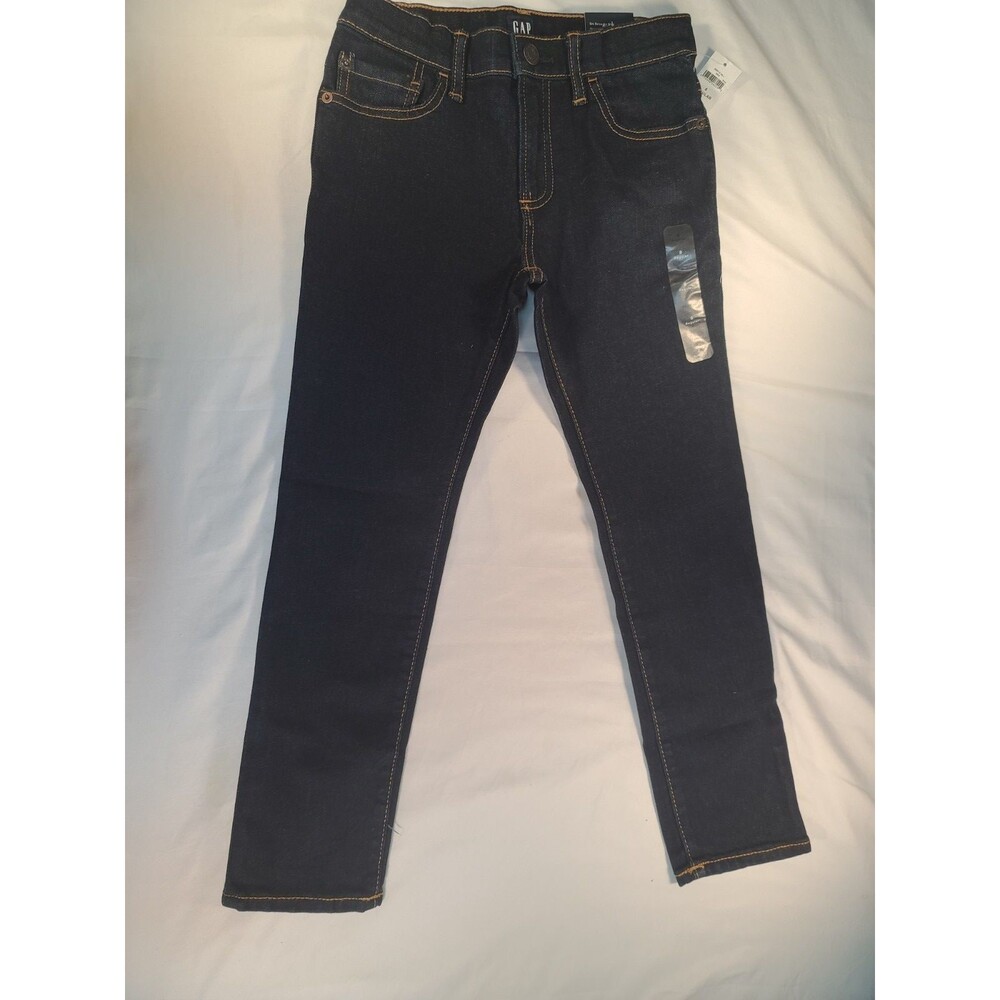GAP Denim Boys Size 8 Regular High Stretch Skinny Jeans Dark Wash NWT